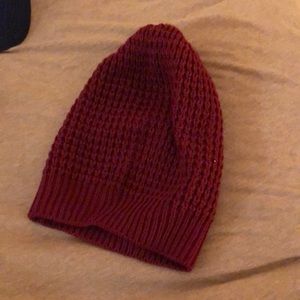 Dark red beanie